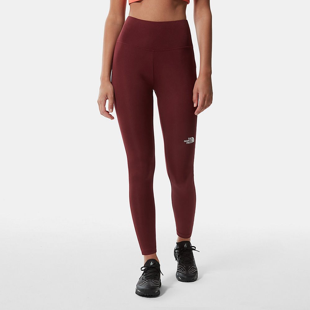 The North Face Leggings Womens Australia - The North Face New Flex High Rise 7/8 Red Running & Train